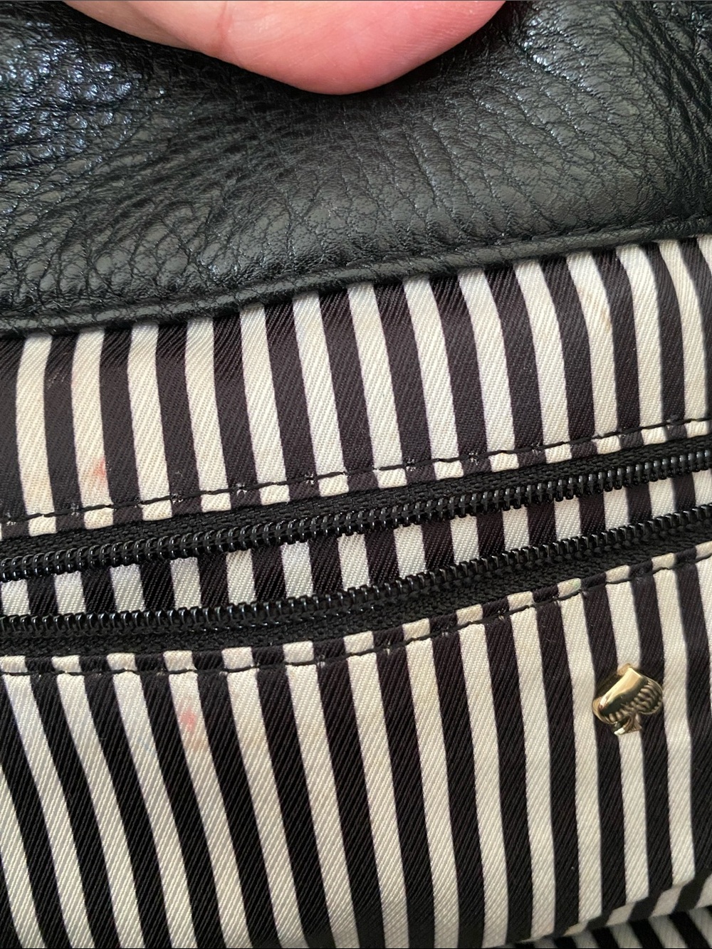 kate spade Black Leather & Cream Polka Dot Crossbody - Picture 13 of 15